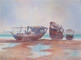 Spencer W Tart watercolour painting MADINET SALEH KSA