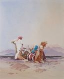 Spencer W Tart watercolour painting MADINET SALEH KSA