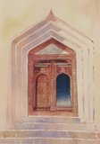 Spencer Tart watercolour artist original OLD DOORWAY OMAN
