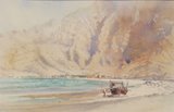 Spencer Tart watercolour artist original BUKHA FORT MUSANDAM