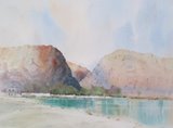 Spencer Tart watercolour artist original WADI ASH SHAB