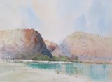 Spencer Tart watercolour artist original WADI ASH SHAB 