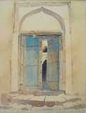 Spencer W Tart watercolour painting Old Doorway Oman