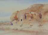 Spencer W Tart watercolour painting MADINET SALEH KSA