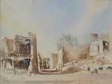 Spencer W Tart watercolour painting RUINS NEAR DIRIYAH